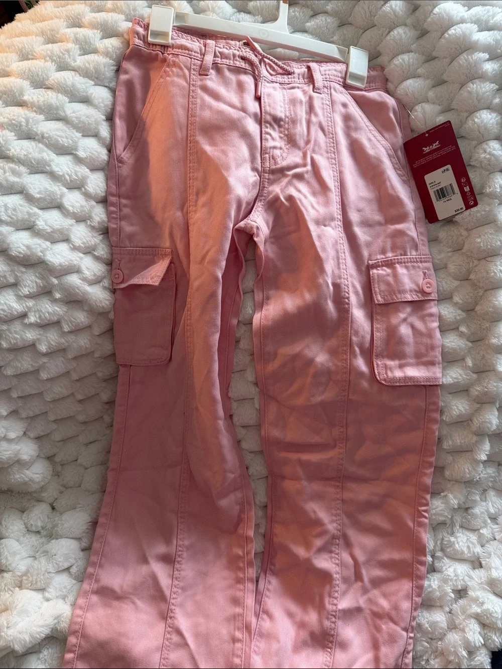 Levi's Pink Cargo Wide Leg Pants for Kids